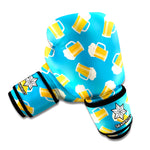 Mug Of Beer Pattern Print Boxing Gloves