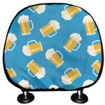 Mug Of Beer Pattern Print Car Headrest Covers