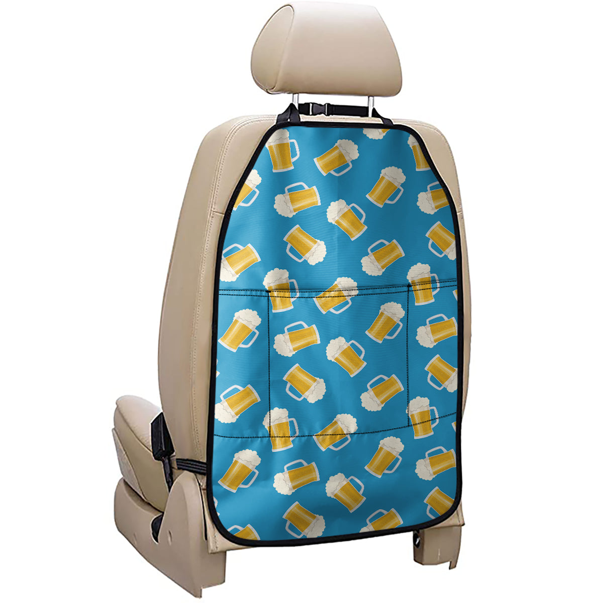 Mug Of Beer Pattern Print Car Seat Organizers