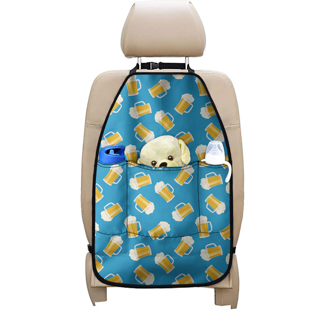 Mug Of Beer Pattern Print Car Seat Organizers