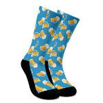 Mug Of Beer Pattern Print Crew Socks