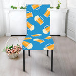 Mug Of Beer Pattern Print Dining Chair Slipcover