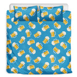 Mug Of Beer Pattern Print Duvet Cover Bedding Set