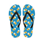 Mug Of Beer Pattern Print Flip Flops