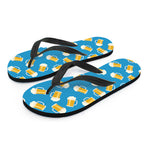 Mug Of Beer Pattern Print Flip Flops