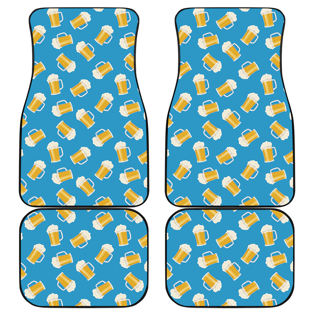Mug Of Beer Pattern Print Front and Back Car Floor Mats