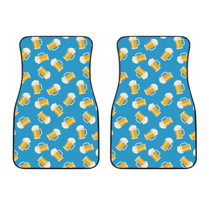 Mug Of Beer Pattern Print Front Car Floor Mats