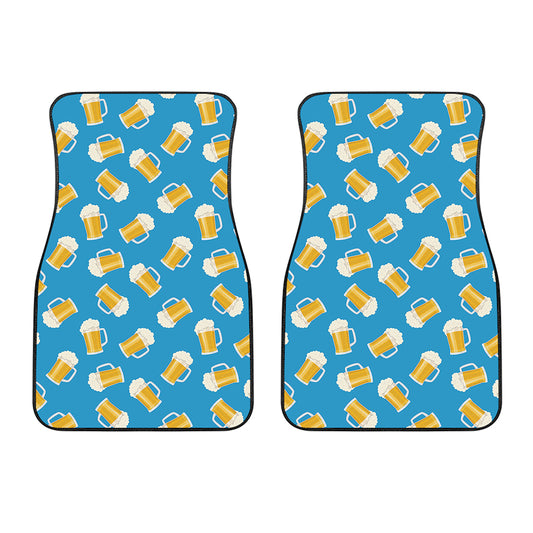Mug Of Beer Pattern Print Front Car Floor Mats