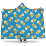 Mug Of Beer Pattern Print Hooded Blanket
