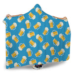 Mug Of Beer Pattern Print Hooded Blanket