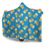 Mug Of Beer Pattern Print Hooded Blanket