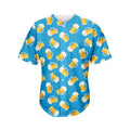Mug Of Beer Pattern Print Men's Baseball Jersey