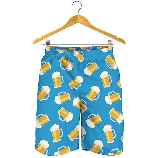 Mug Of Beer Pattern Print Men's Shorts