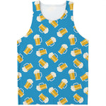 Mug Of Beer Pattern Print Men's Tank Top