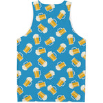 Mug Of Beer Pattern Print Men's Tank Top