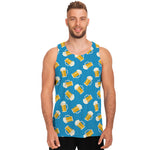 Mug Of Beer Pattern Print Men's Tank Top