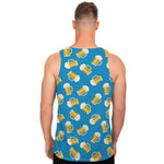 Mug Of Beer Pattern Print Men's Tank Top