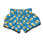 Mug Of Beer Pattern Print Muay Thai Boxing Shorts