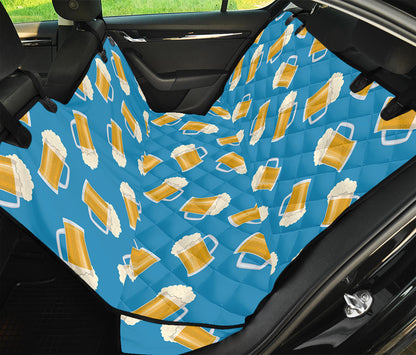 Mug Of Beer Pattern Print Pet Car Back Seat Cover