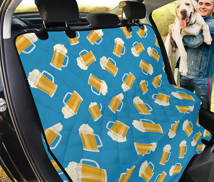 Mug Of Beer Pattern Print Pet Car Back Seat Cover