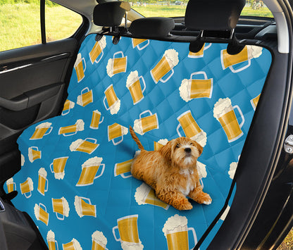 Mug Of Beer Pattern Print Pet Car Back Seat Cover