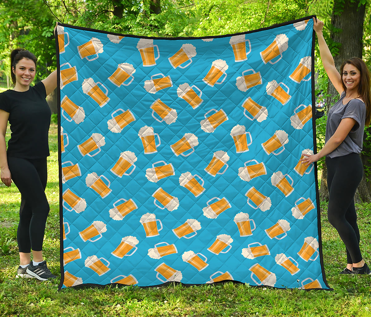 Mug Of Beer Pattern Print Quilt