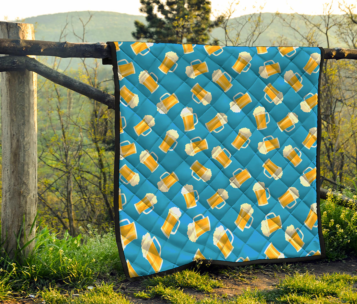 Mug Of Beer Pattern Print Quilt