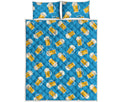 Mug Of Beer Pattern Print Quilt Bed Set