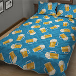 Mug Of Beer Pattern Print Quilt Bed Set