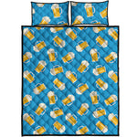 Mug Of Beer Pattern Print Quilt Bed Set