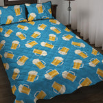 Mug Of Beer Pattern Print Quilt Bed Set