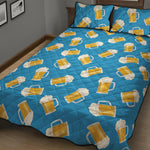 Mug Of Beer Pattern Print Quilt Bed Set