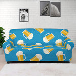 Mug Of Beer Pattern Print Sofa Cover