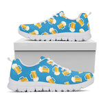 Mug Of Beer Pattern Print White Sneakers