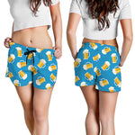 Mug Of Beer Pattern Print Women's Shorts