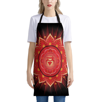 Muladhara Chakra Mandala Print Apron