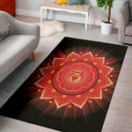 Muladhara Chakra Mandala Print Area Rug