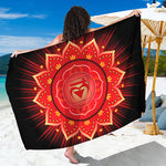Muladhara Chakra Mandala Print Beach Sarong Wrap
