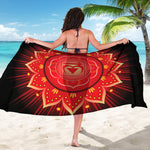 Muladhara Chakra Mandala Print Beach Sarong Wrap