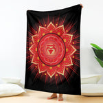 Muladhara Chakra Mandala Print Blanket