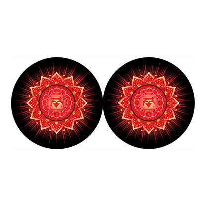 Muladhara Chakra Mandala Print Car Coasters