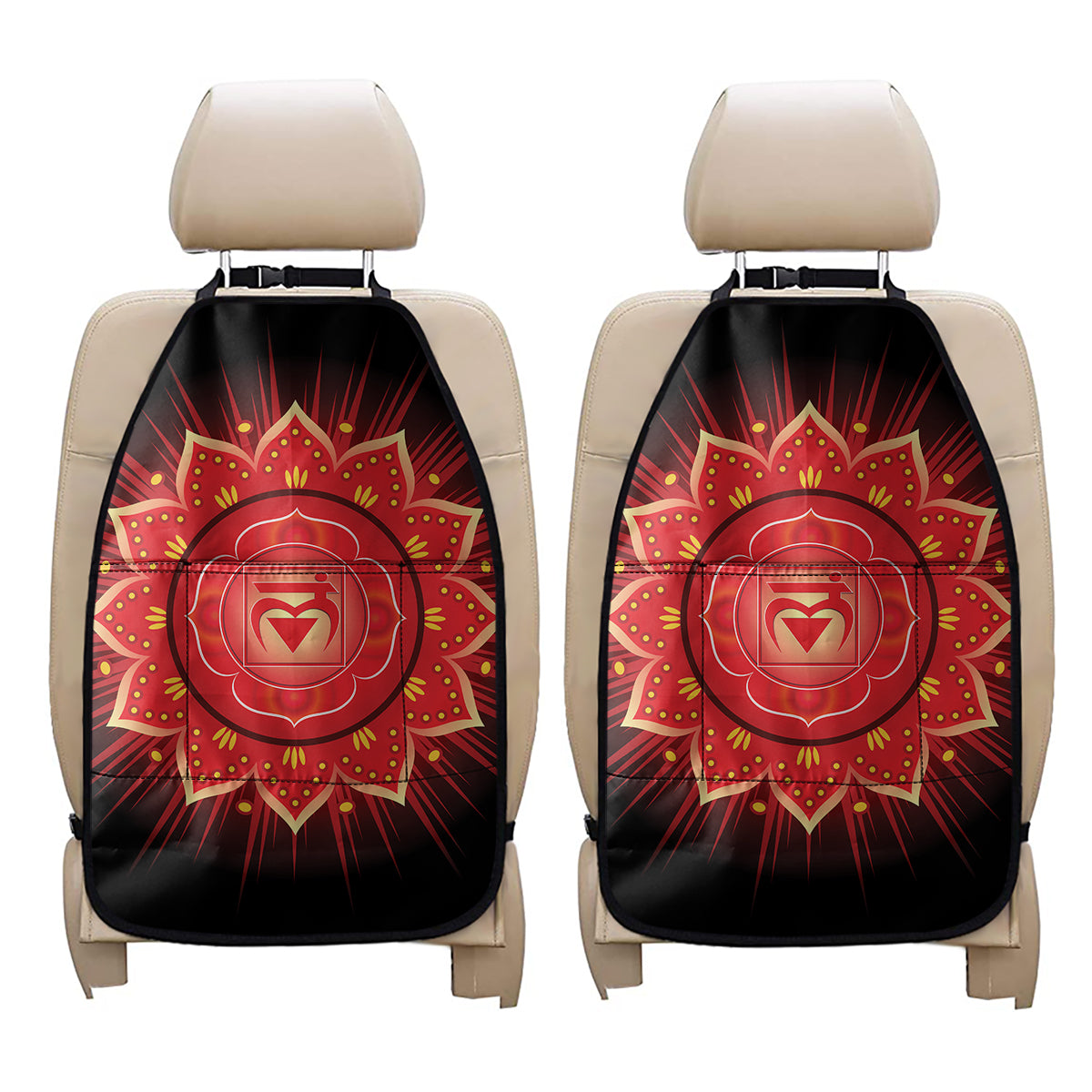 Muladhara Chakra Mandala Print Car Seat Organizers