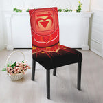 Muladhara Chakra Mandala Print Dining Chair Slipcover
