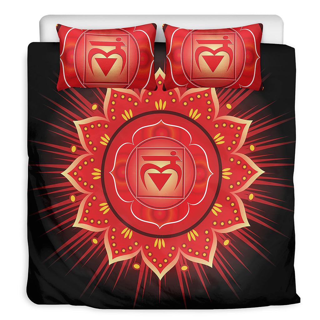 Muladhara Chakra Mandala Print Duvet Cover Bedding Set