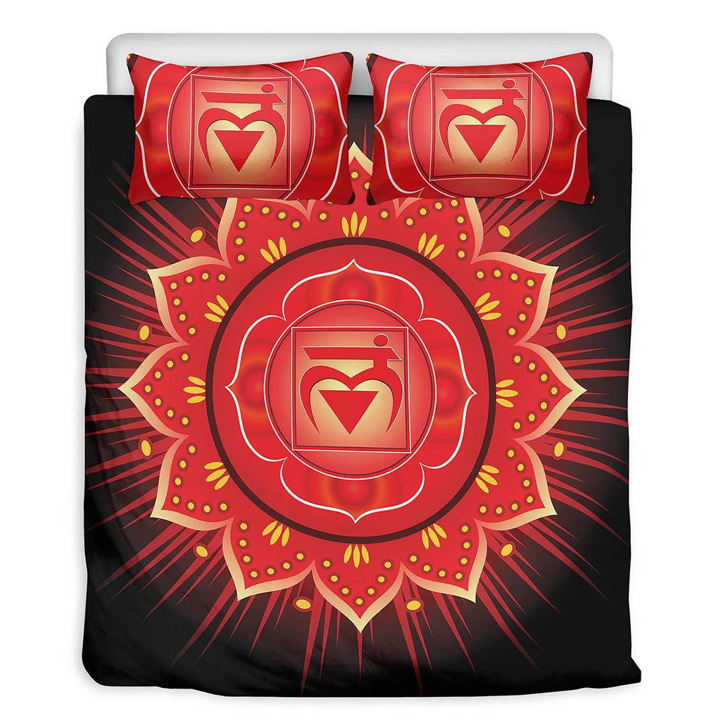 Muladhara Chakra Mandala Print Duvet Cover Bedding Set