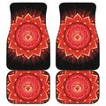 Muladhara Chakra Mandala Print Front and Back Car Floor Mats