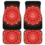 Muladhara Chakra Mandala Print Front and Back Car Floor Mats