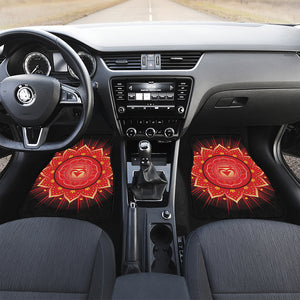 Muladhara Chakra Mandala Print Front and Back Car Floor Mats