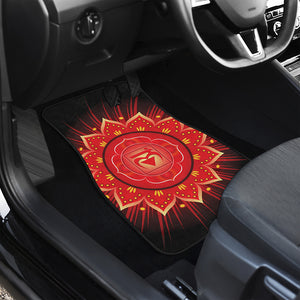 Muladhara Chakra Mandala Print Front and Back Car Floor Mats