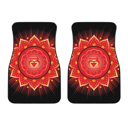 Muladhara Chakra Mandala Print Front Car Floor Mats
